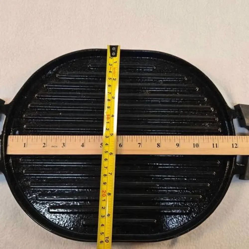 NuWave Grill Pan Precision Induction Cast Iron Double Handle Black Griddle